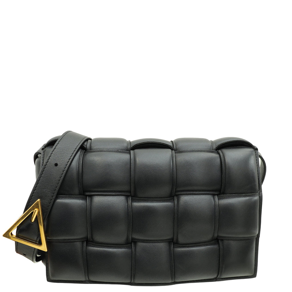 Bottega Veneta Black Maxi Intrecciato Padded Cassette Classic Bag