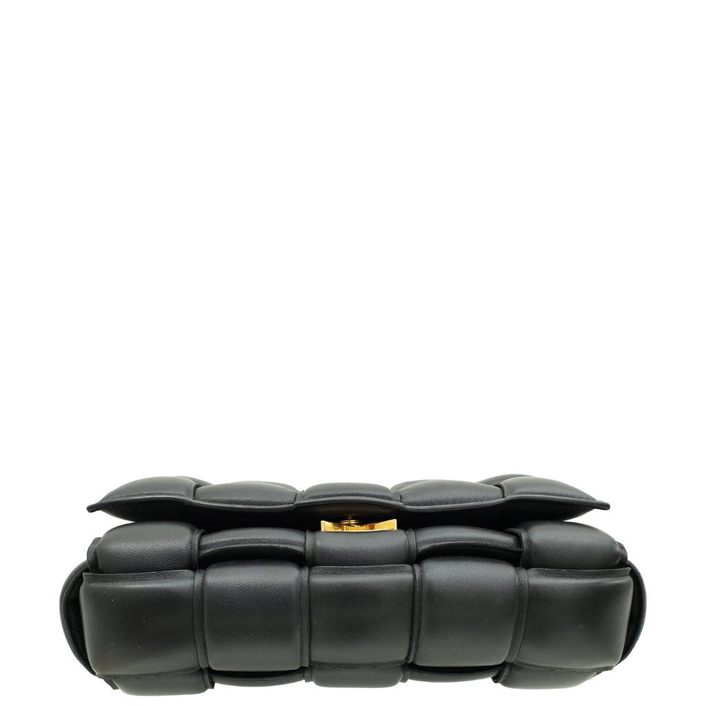 Bottega Veneta Black Maxi Intrecciato Padded Cassette Classic Bag