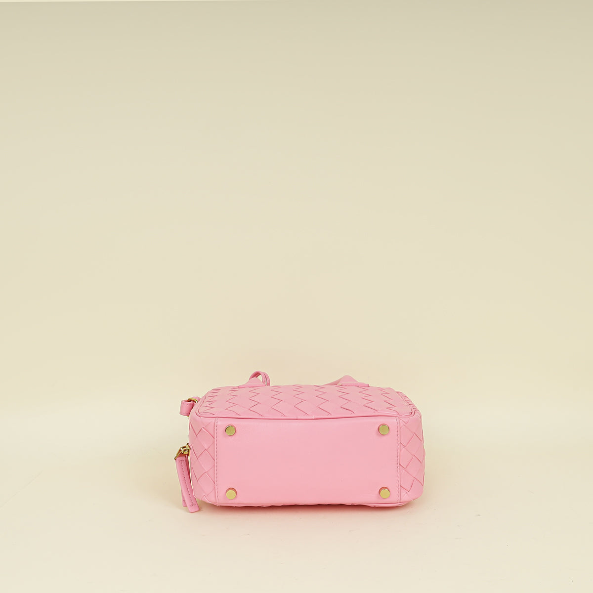 Bottega Veneta Pink Intrecciato Small Getaway Top-Handle Bag