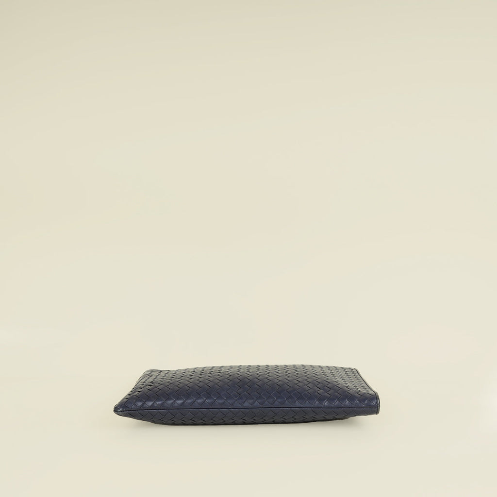 Bottega Veneta Blue Intrecciato Document Case