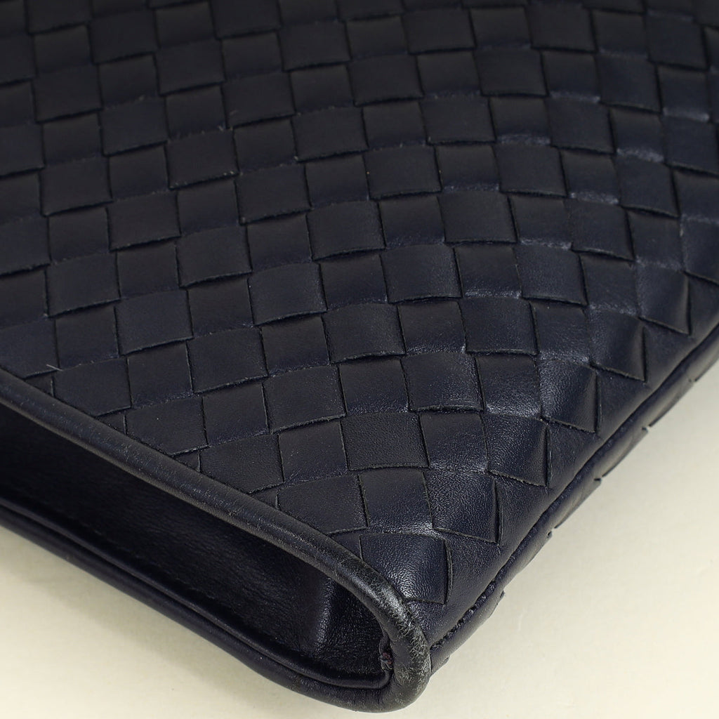 Bottega Veneta Blue Intrecciato Document Case