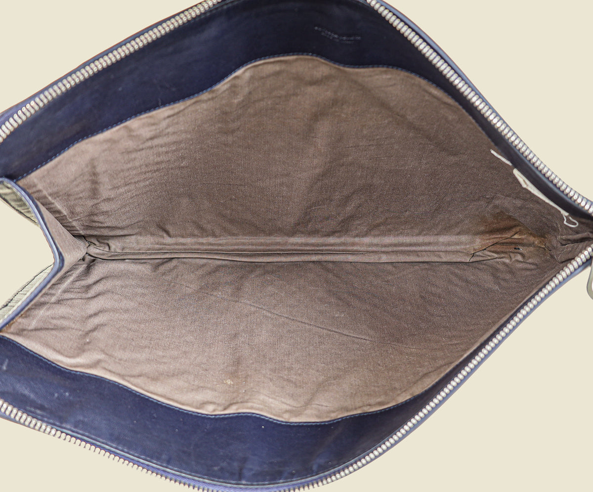 Bottega Veneta Blue Intrecciato Document Case