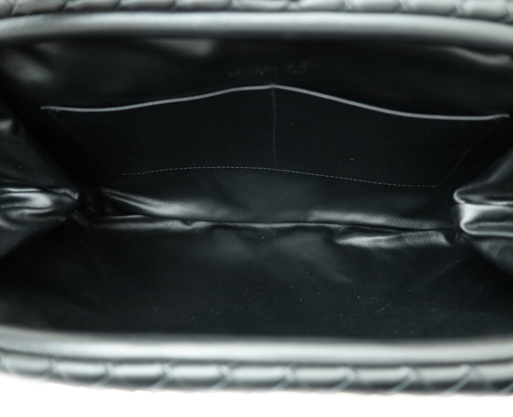 Bottega Veneta Black Intrecciato Clutch