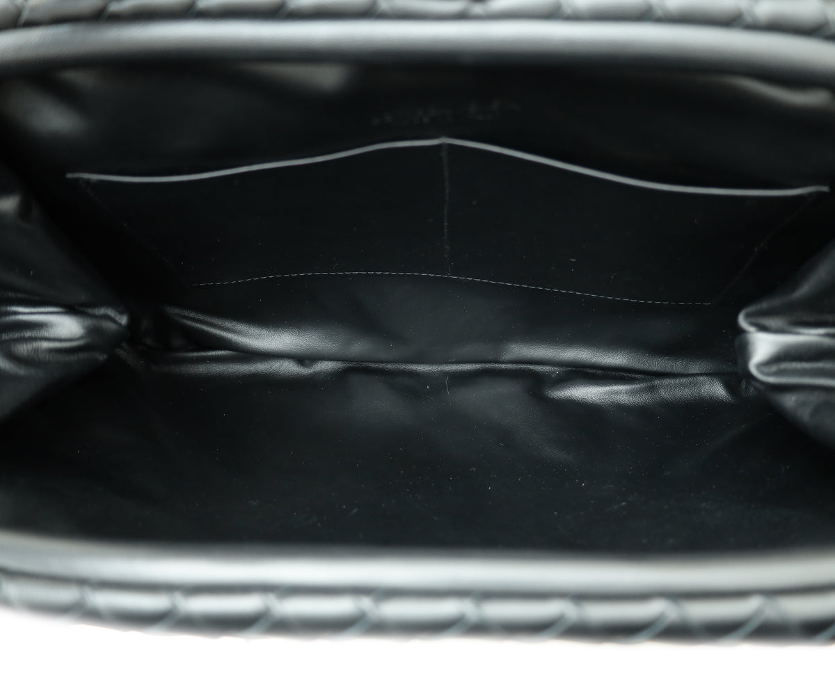 Bottega Veneta Black Intrecciato Clutch