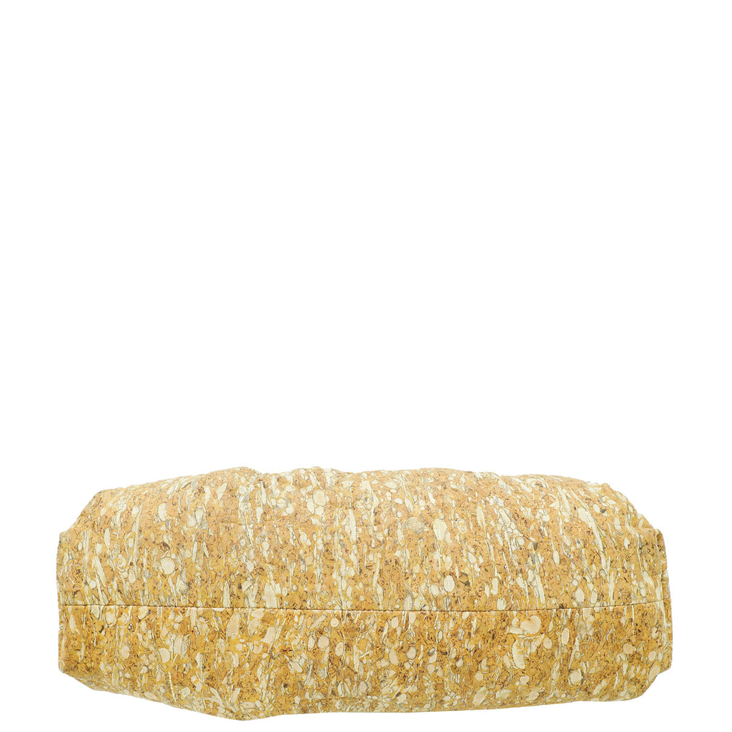 Bottega Veneta Bicolor Cork Small Pouch Clutch