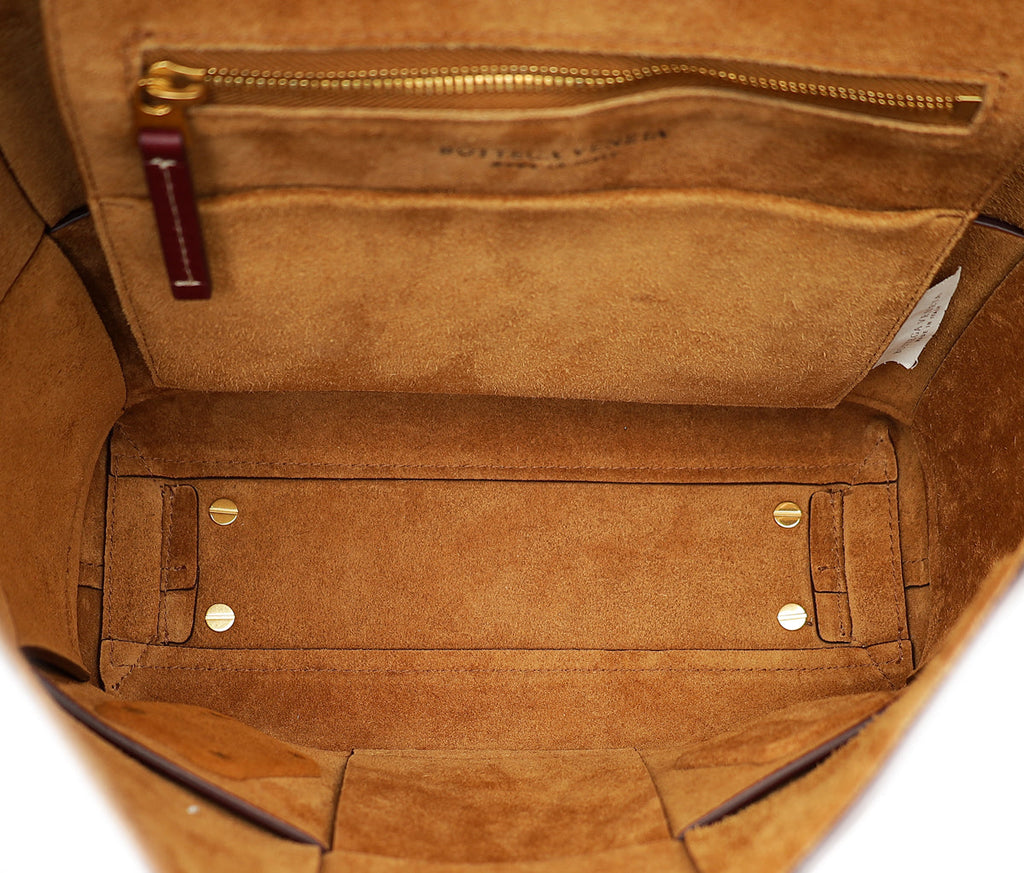 Bottega Veneta Burgundy Arco Small Tote Bag