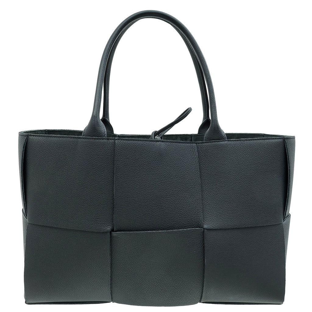 Bottega Veneta Black Maxi Intrecciato Arco Tote Bag