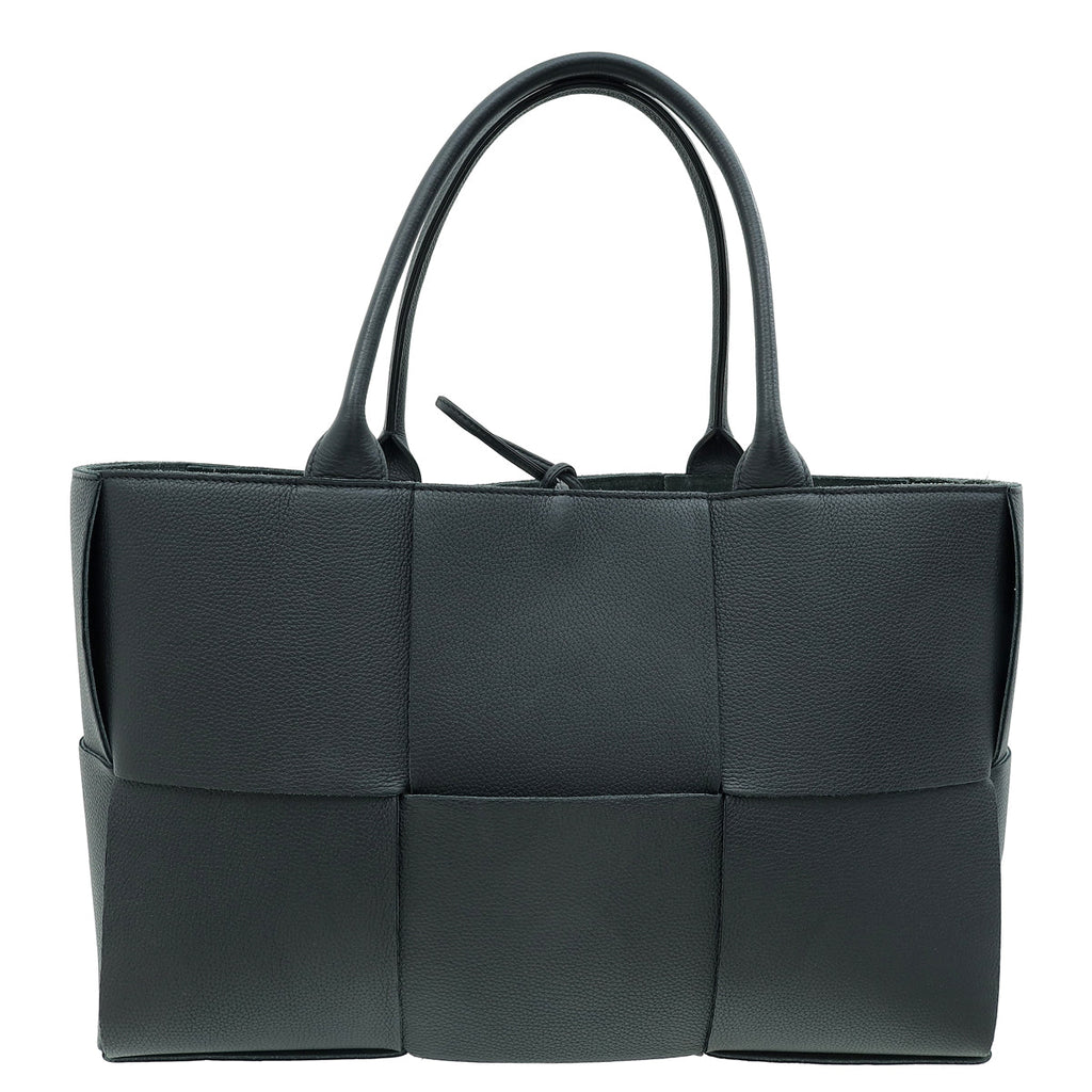 Bottega Veneta Black Maxi Intrecciato Arco Tote Bag