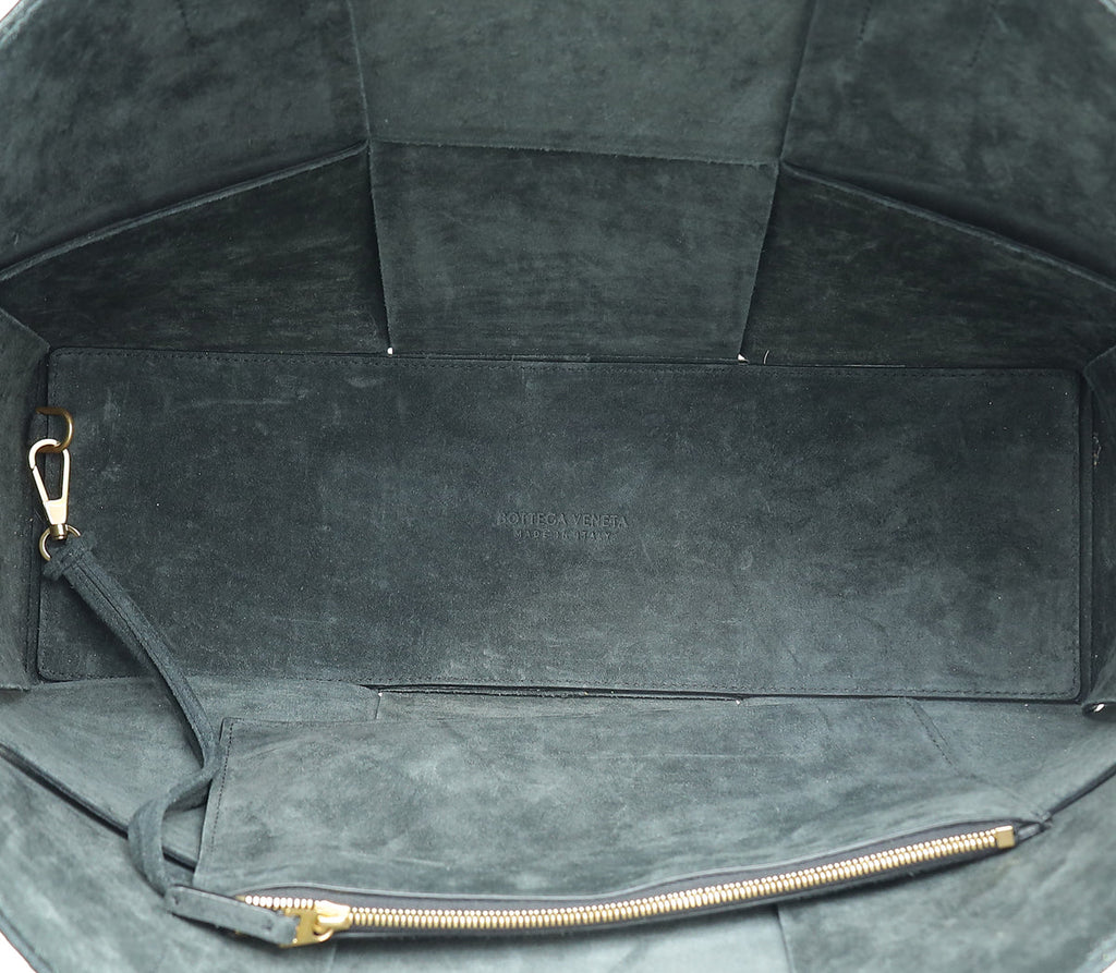 Bottega Veneta Black Maxi Intrecciato Arco Tote Bag