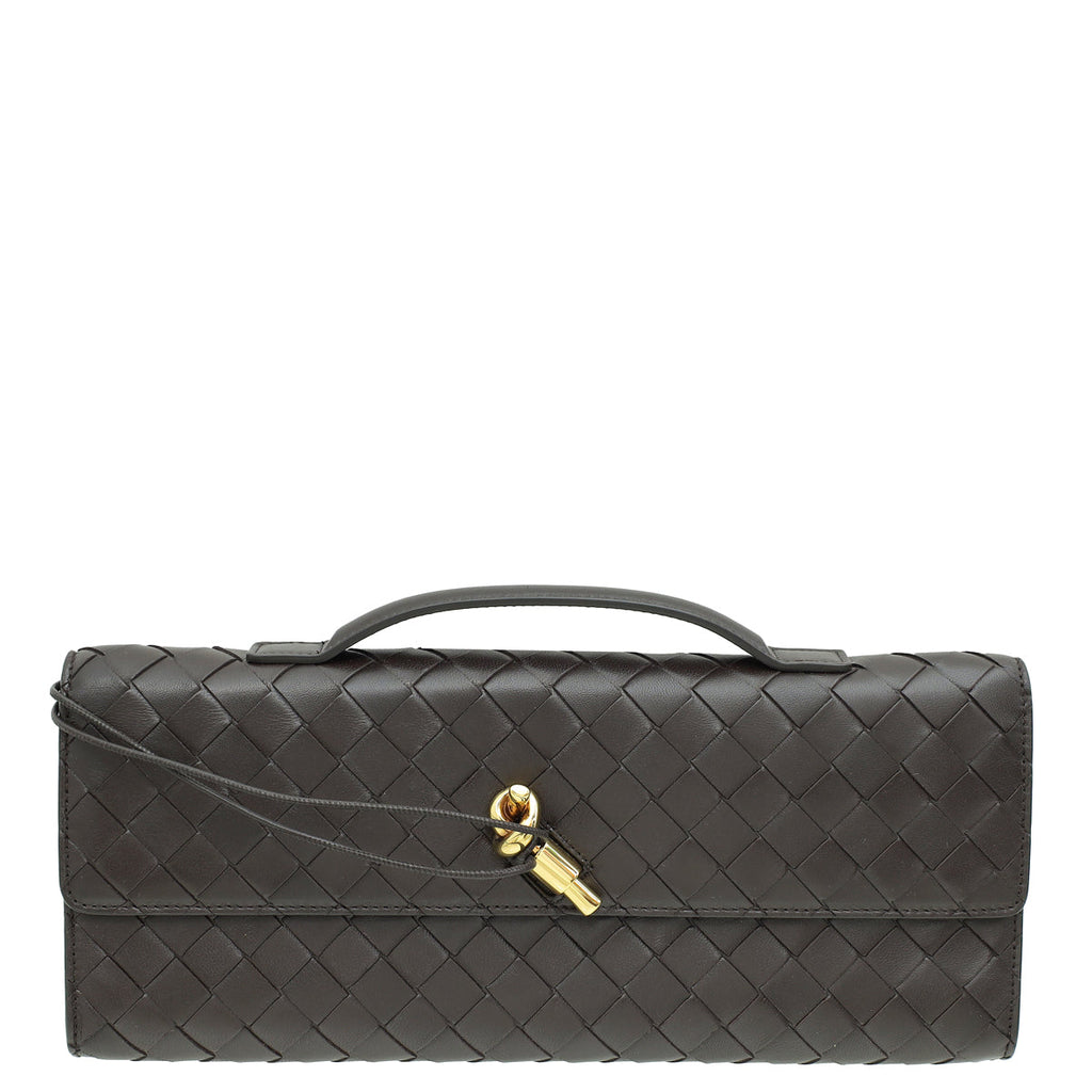 Bottega Veneta Fondant Intrecciato Nappa Long Andiamo Handle Clutch