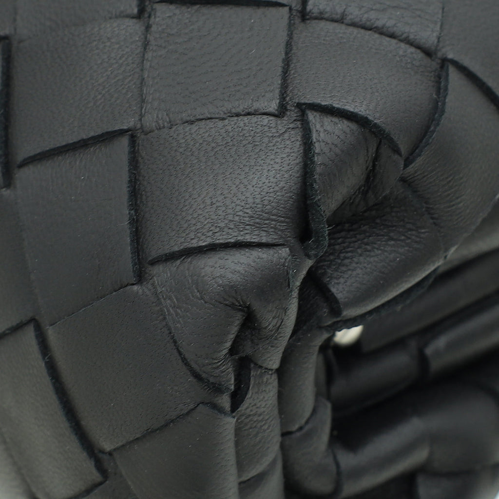 Bottega Veneta Black Intrecciato Mini Pouch