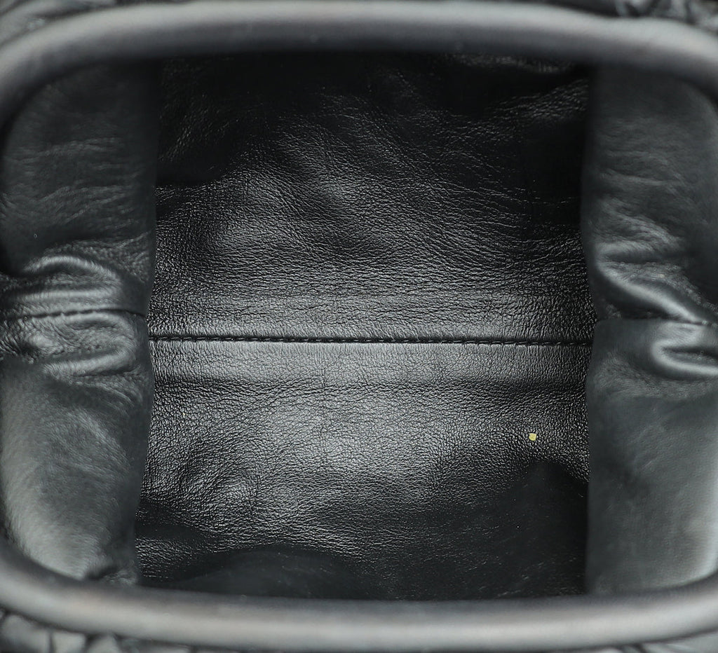 Bottega Veneta Black Intrecciato Mini Pouch