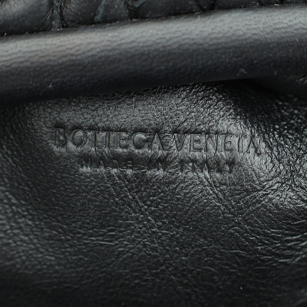 Bottega Veneta Black Intrecciato Mini Pouch