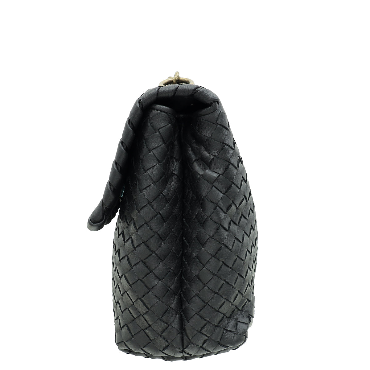 Bottega Veneta Black Intrecciato Nappa Olimpia Medium Bag