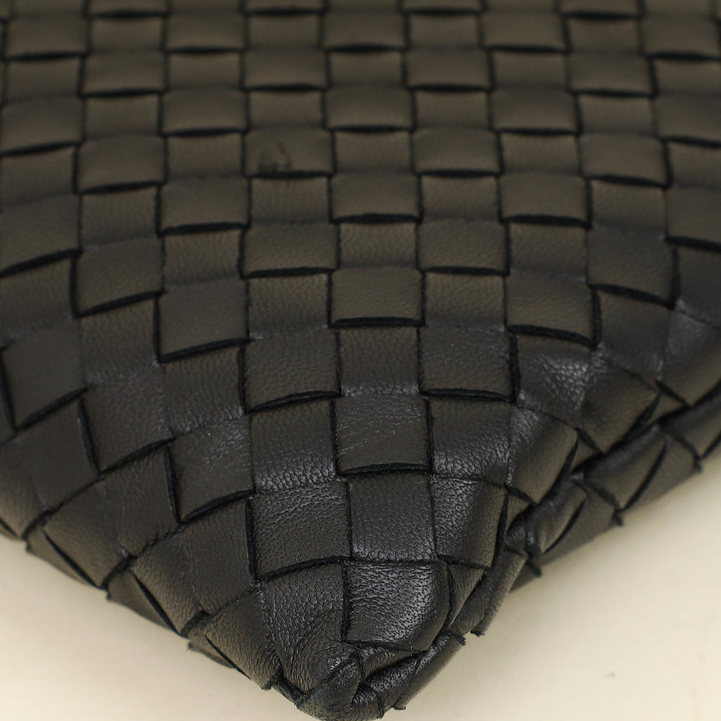 Bottega Veneta Black Intrecciato Pouch