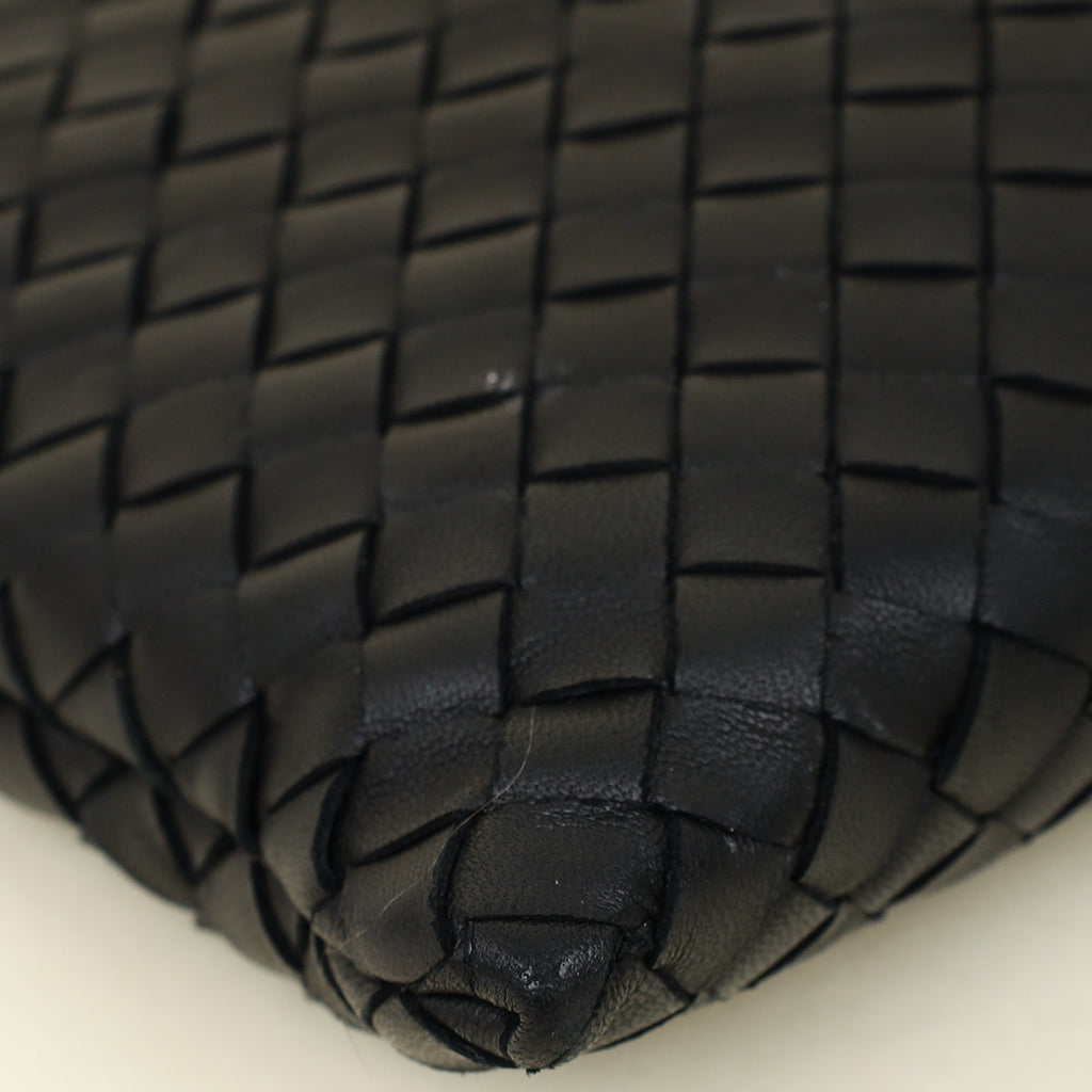 Bottega Veneta Black Intrecciato Pouch