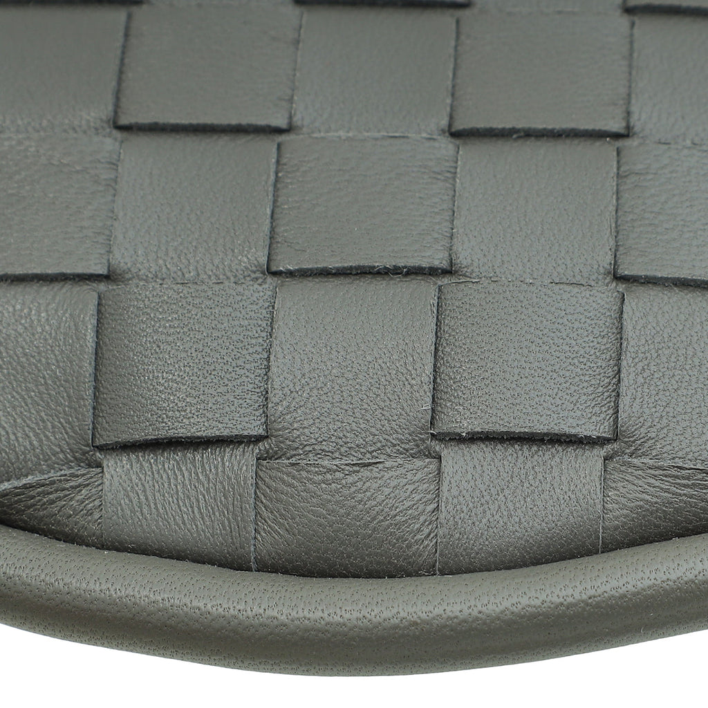 Bottega Veneta Dark Grey Intrecciato Gemelli Bag