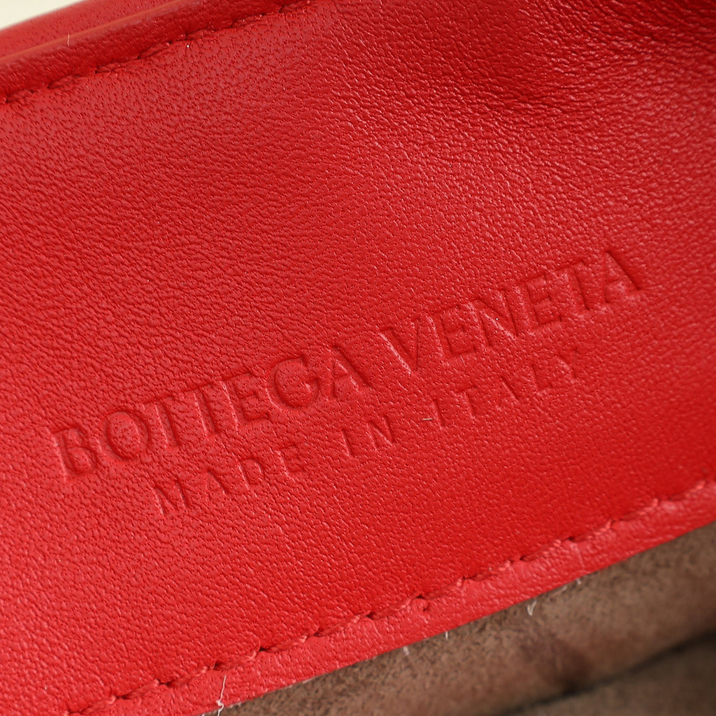 Bottega Veneta Red Intrecciato Olimpia Bag