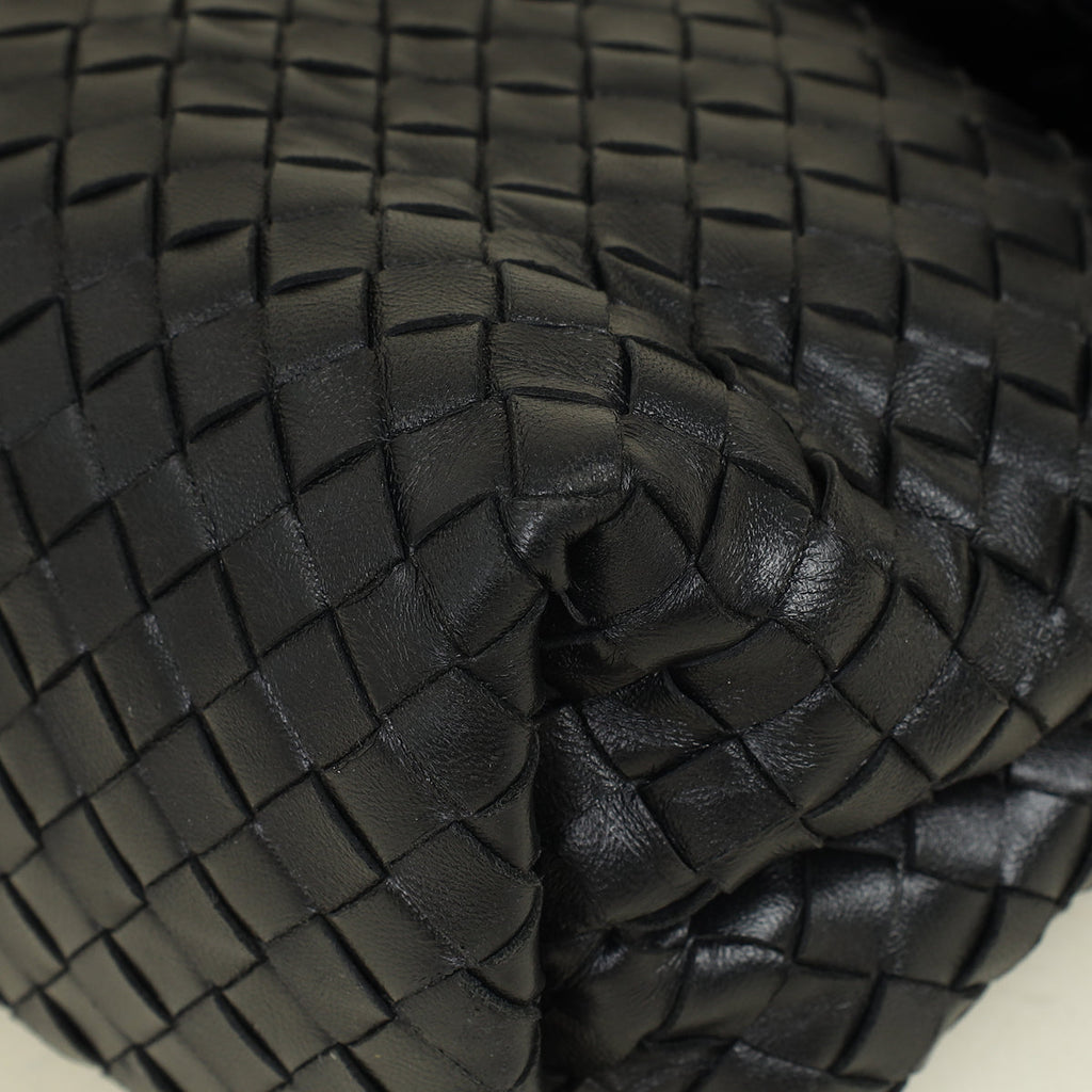 Bottega Veneta Black Intrecciato "The Fold" Crossbody Bag