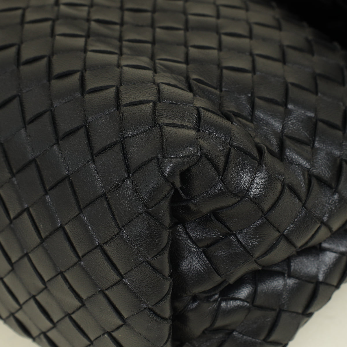 Bottega Veneta Black Intrecciato "The Fold" Crossbody Bag