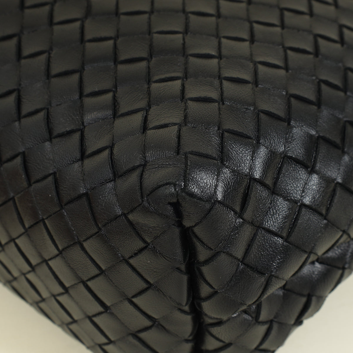 Bottega Veneta Black Intrecciato "The Fold" Crossbody Bag