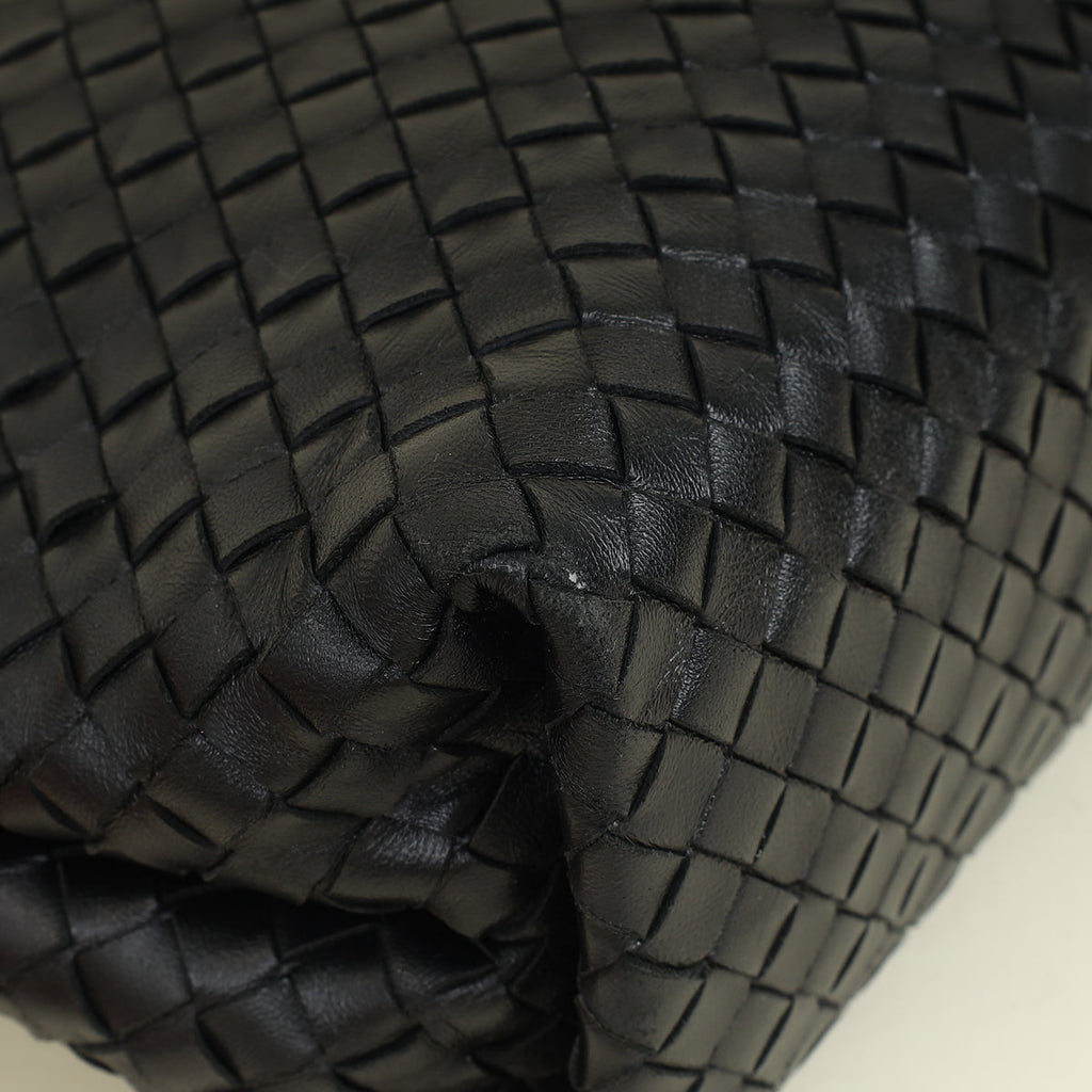 Bottega Veneta Black Intrecciato "The Fold" Crossbody Bag