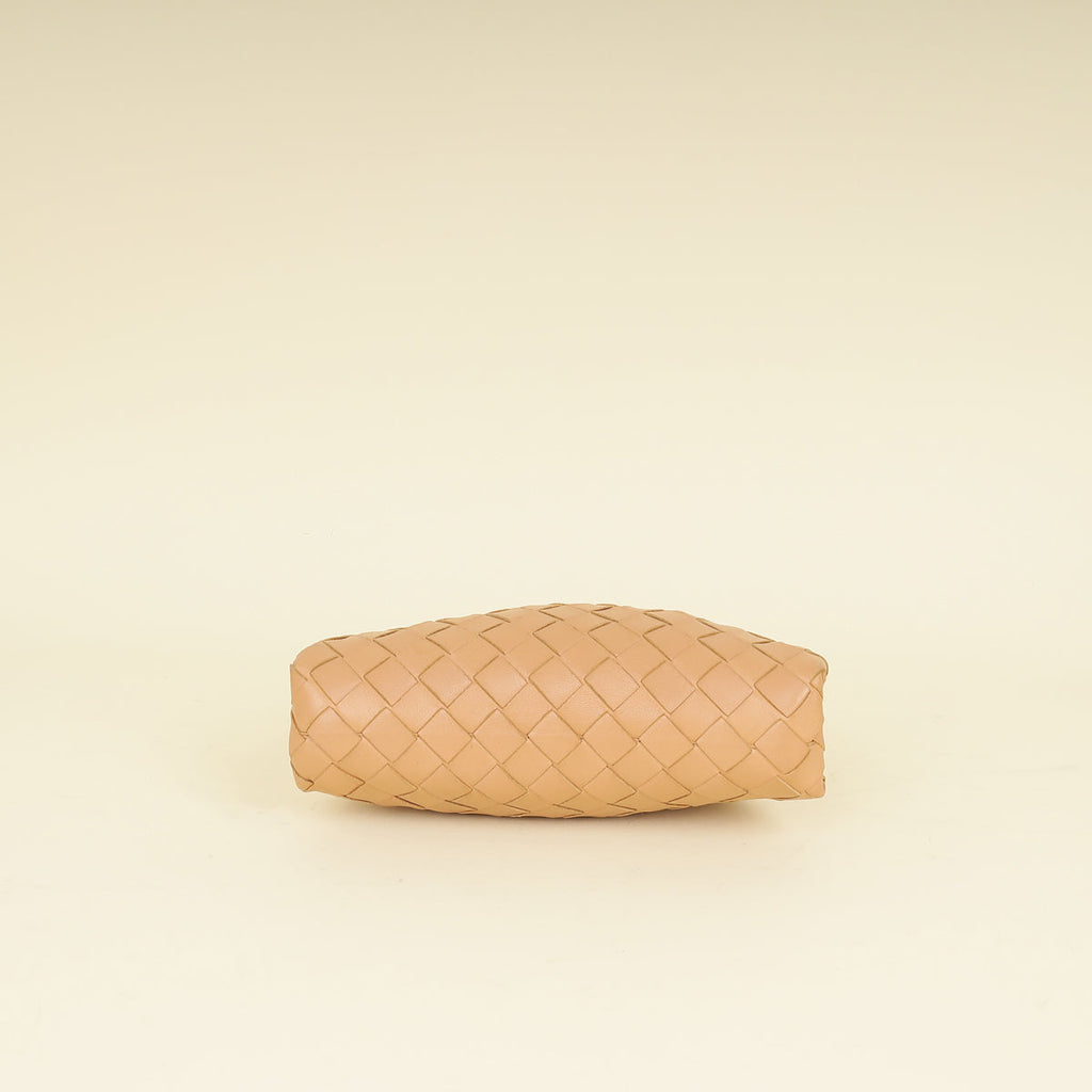 Bottega Veneta Nude Intrecciato Nappa Mini Pouch