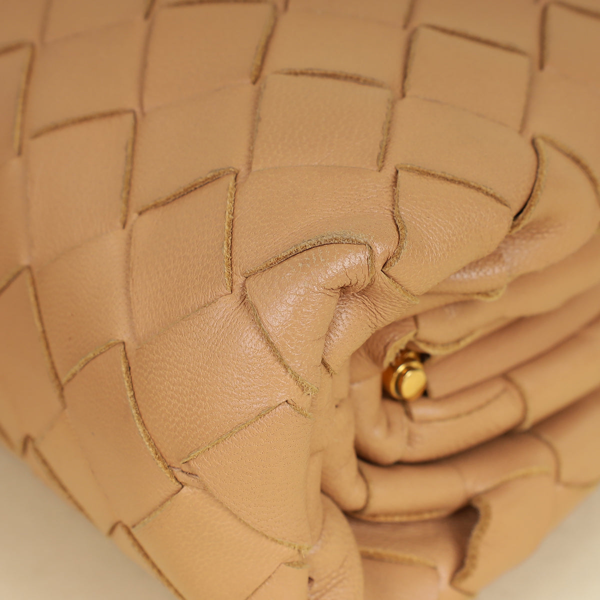 Bottega Veneta Nude Intrecciato Nappa Mini Pouch