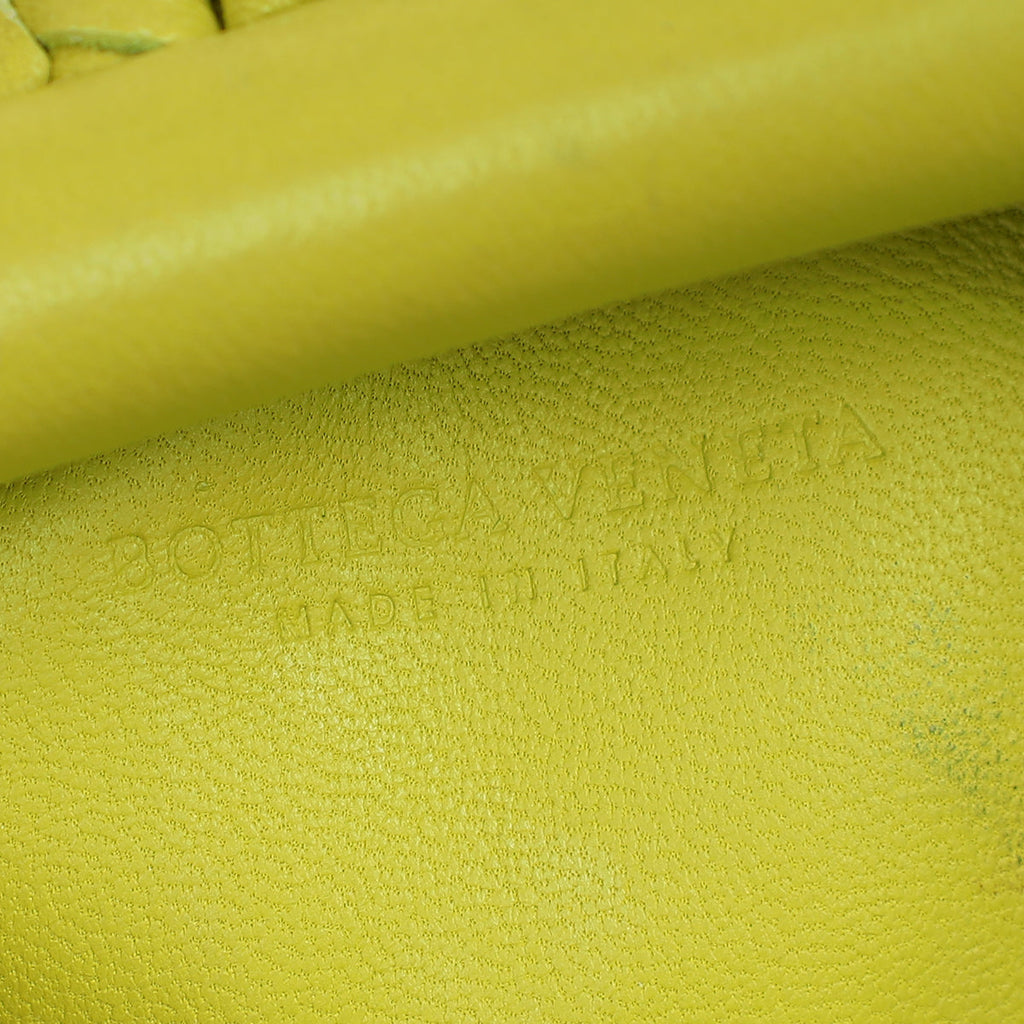 Bottega Veneta Lime Green Intrecciato Mini Pouch