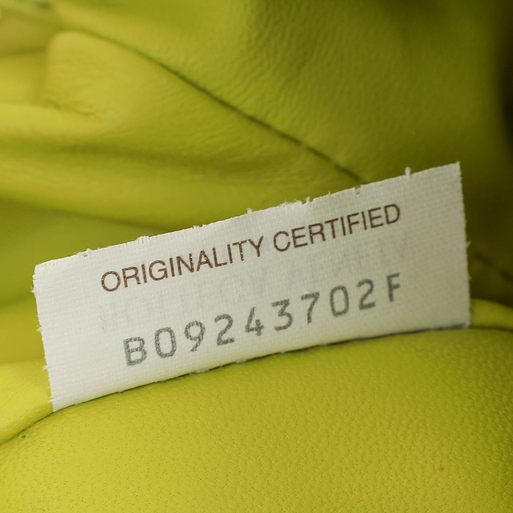 Bottega Veneta Lime Green Intrecciato Mini Pouch
