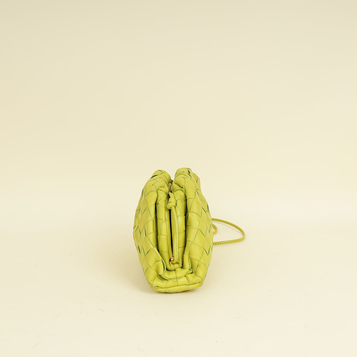 Bottega Veneta Lime Green Intrecciato Mini Pouch