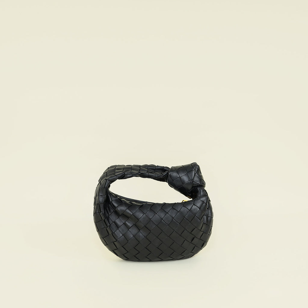 Bottega Veneta Black Intrecciato Nappa Mini Jodie Bag