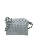 Bottega Veneta Grey Intrecciato Loop Crossbody Mini Bag