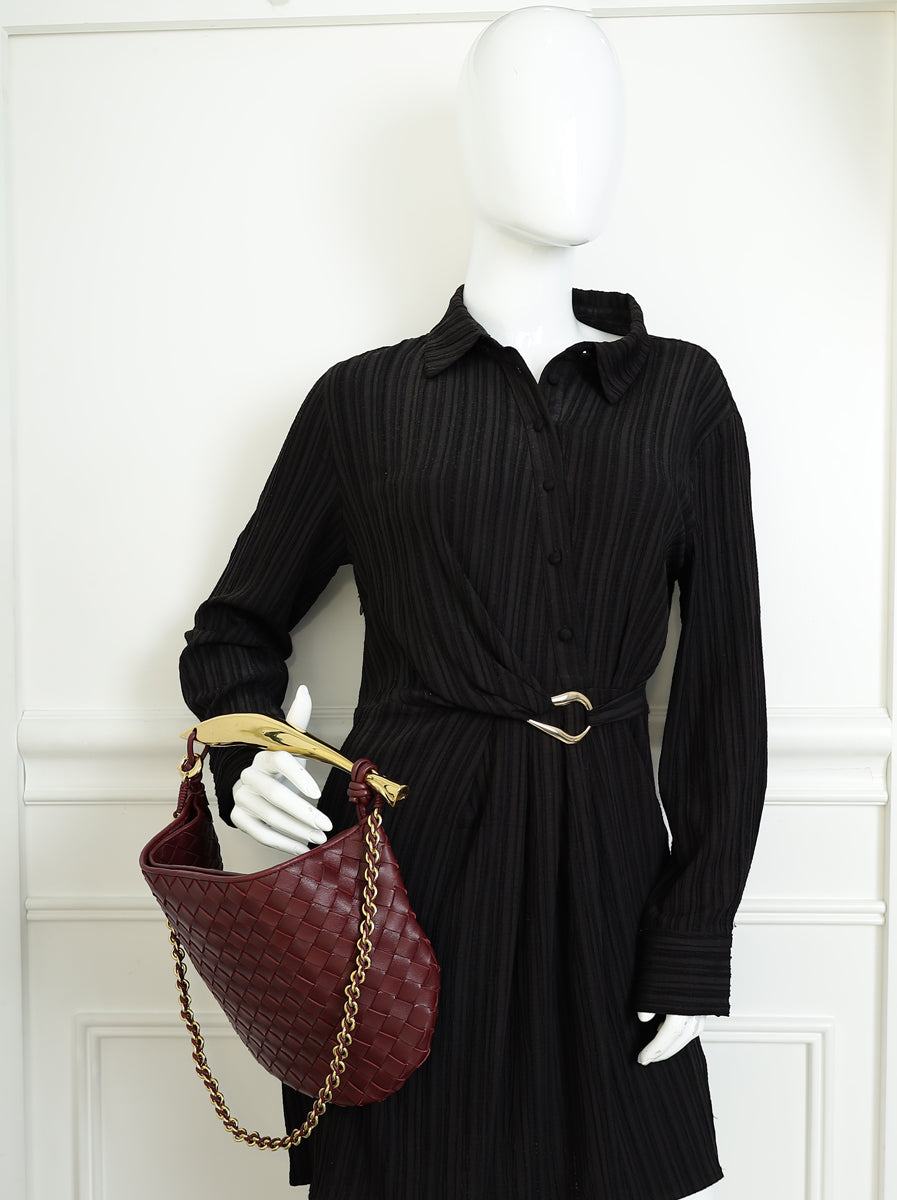 Bottega Veneta Barolo Intrecciato Sardine Chain Bag