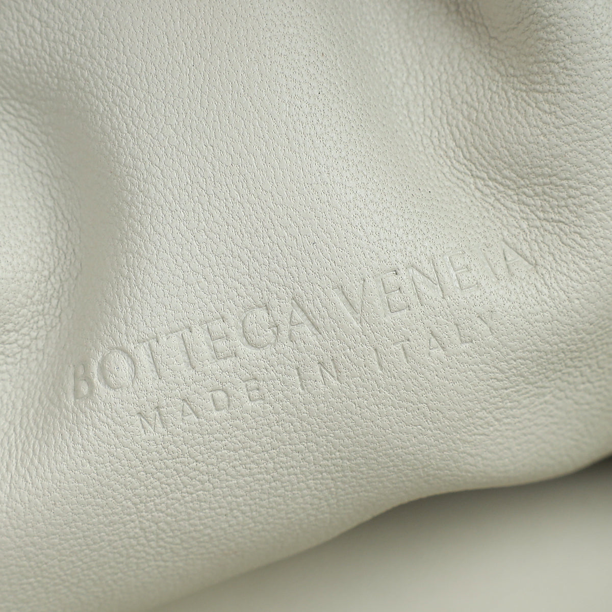 Bottega Veneta Plaster White Intrecciato The Pouch Clutch Bag