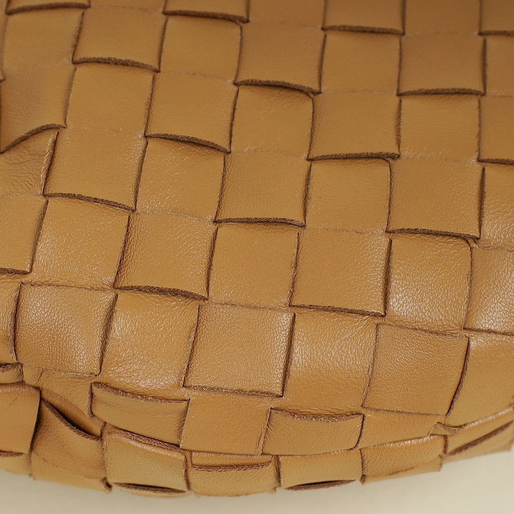 Bottega Veneta Camel Intrecciato Nappa Jodie Small Bag