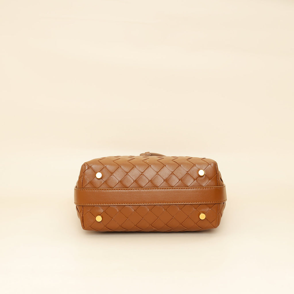 Bottega Veneta Brown Intrecciato Nappa Mini Wallace Bag