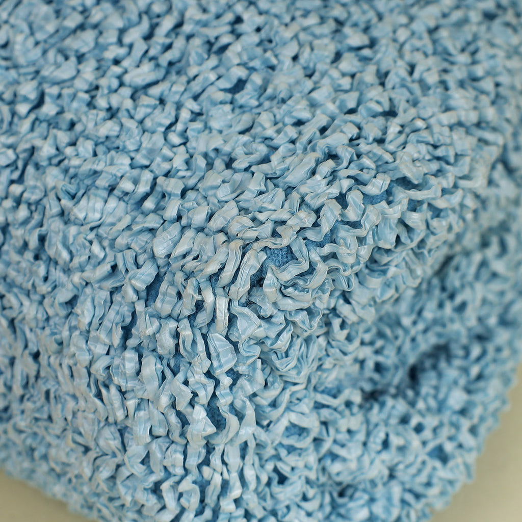 Bottega Veneta Light Blue Curly Raffia Mini Pouch Bag