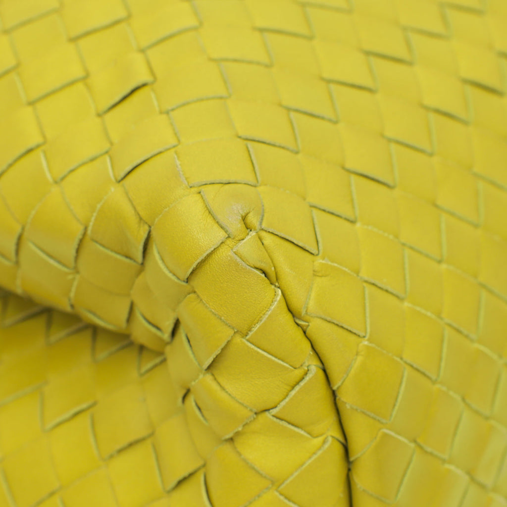 Bottega Veneta Lime Intrecciato Nappa Roma Bag