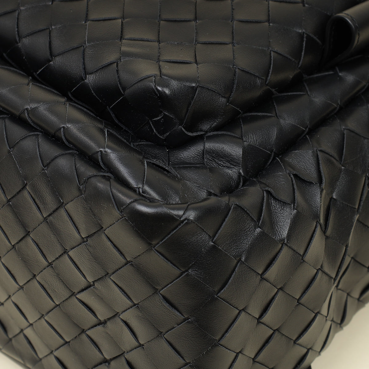 Bottega Veneta Black Intrecciato Backpack Bag