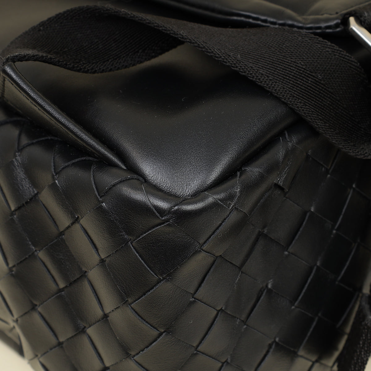 Bottega Veneta Black Intrecciato Backpack Bag