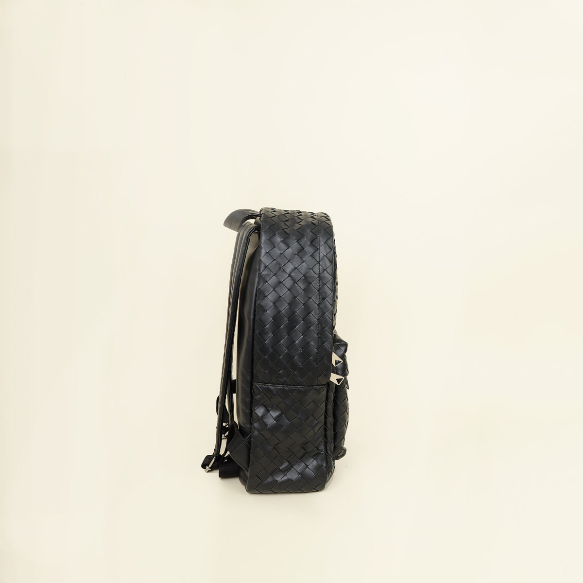 Bottega Veneta Black Intrecciato Backpack Bag