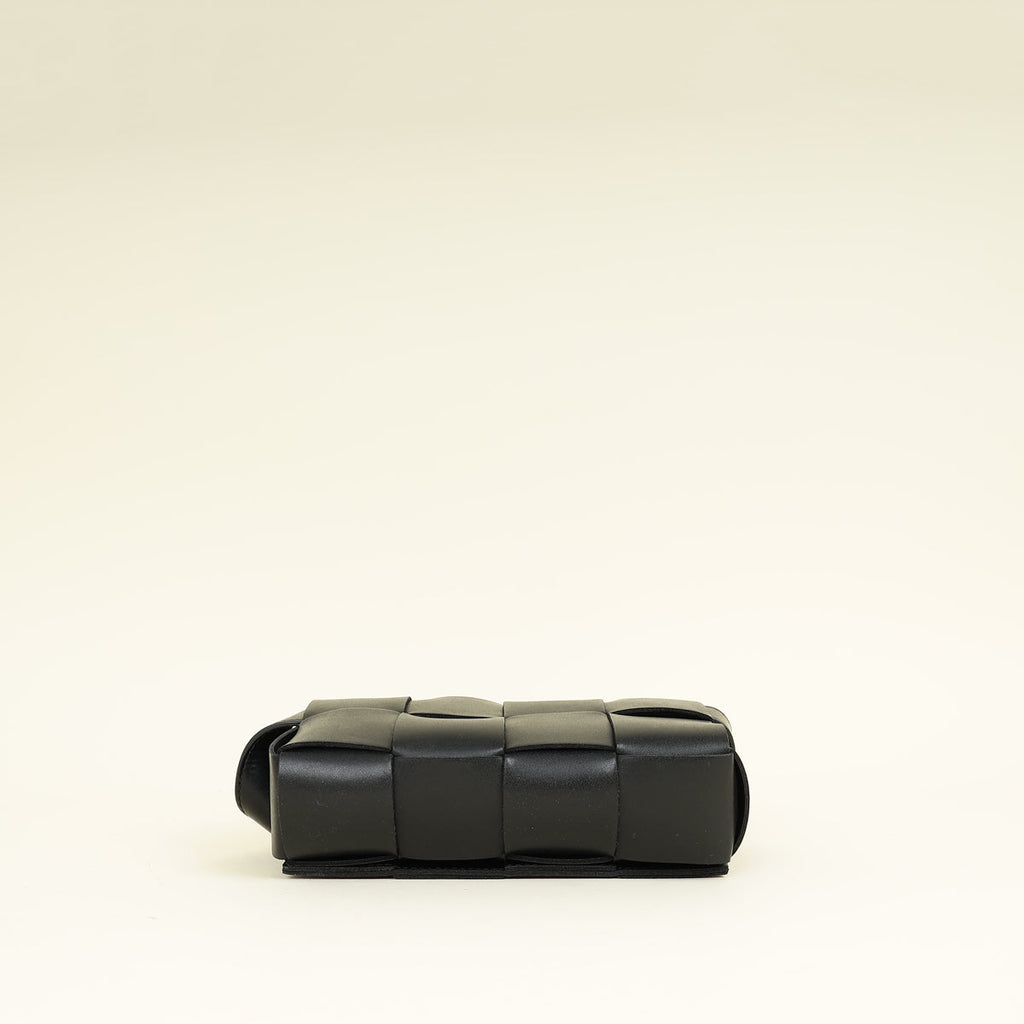 Bottega Veneta Black Cassette Small Convertible Belt Bag