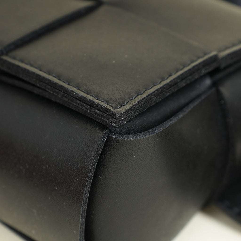 Bottega Veneta Black Cassette Small Convertible Belt Bag