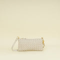 Bottega Veneta Ivory Intrecciato Zipped Pouch on Strap