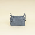 Bottega Veneta Bluish Grey Intrecciato Nappa Nodini Crossbody Bag