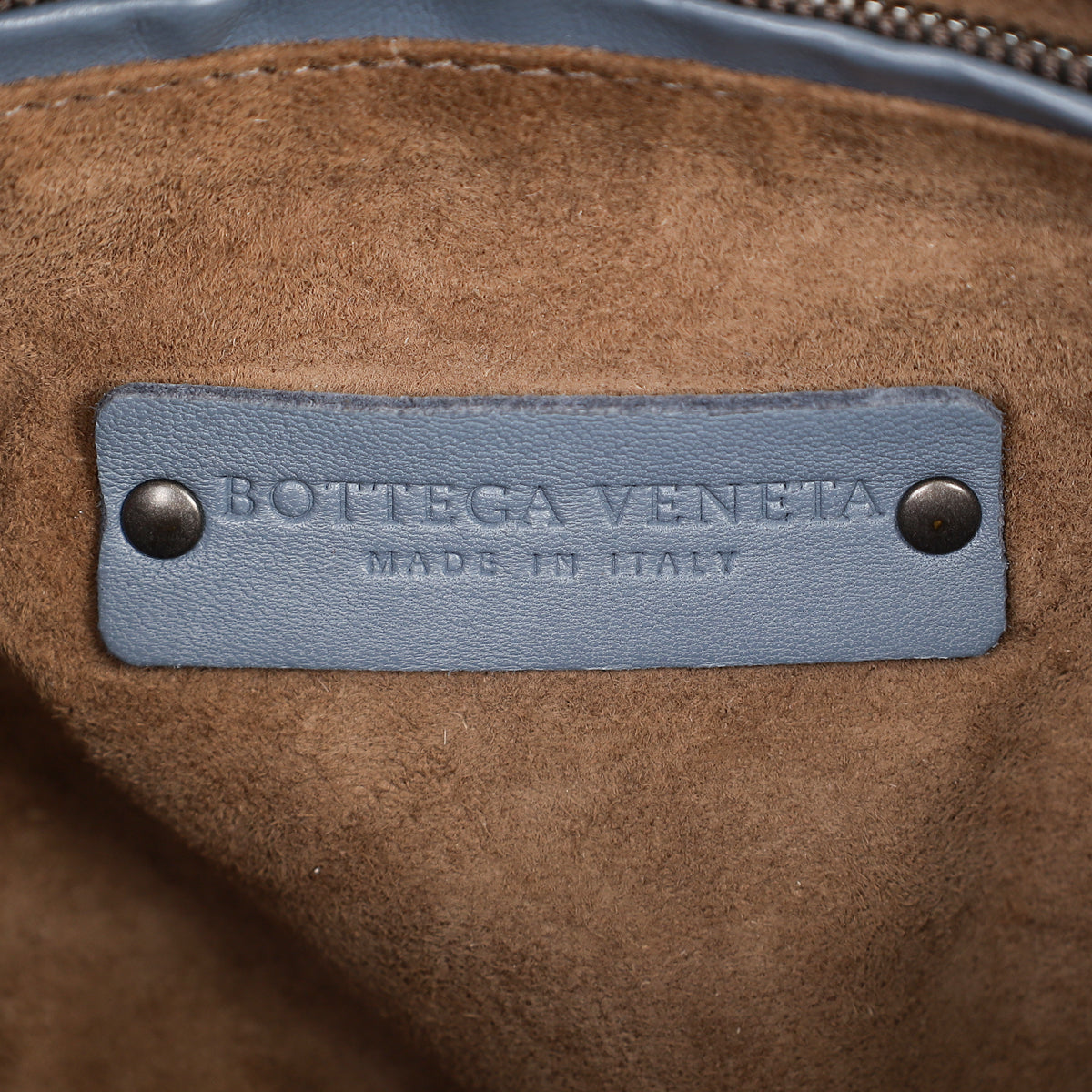 Bottega Veneta Bluish Grey Intrecciato Nappa Nodini Crossbody Bag