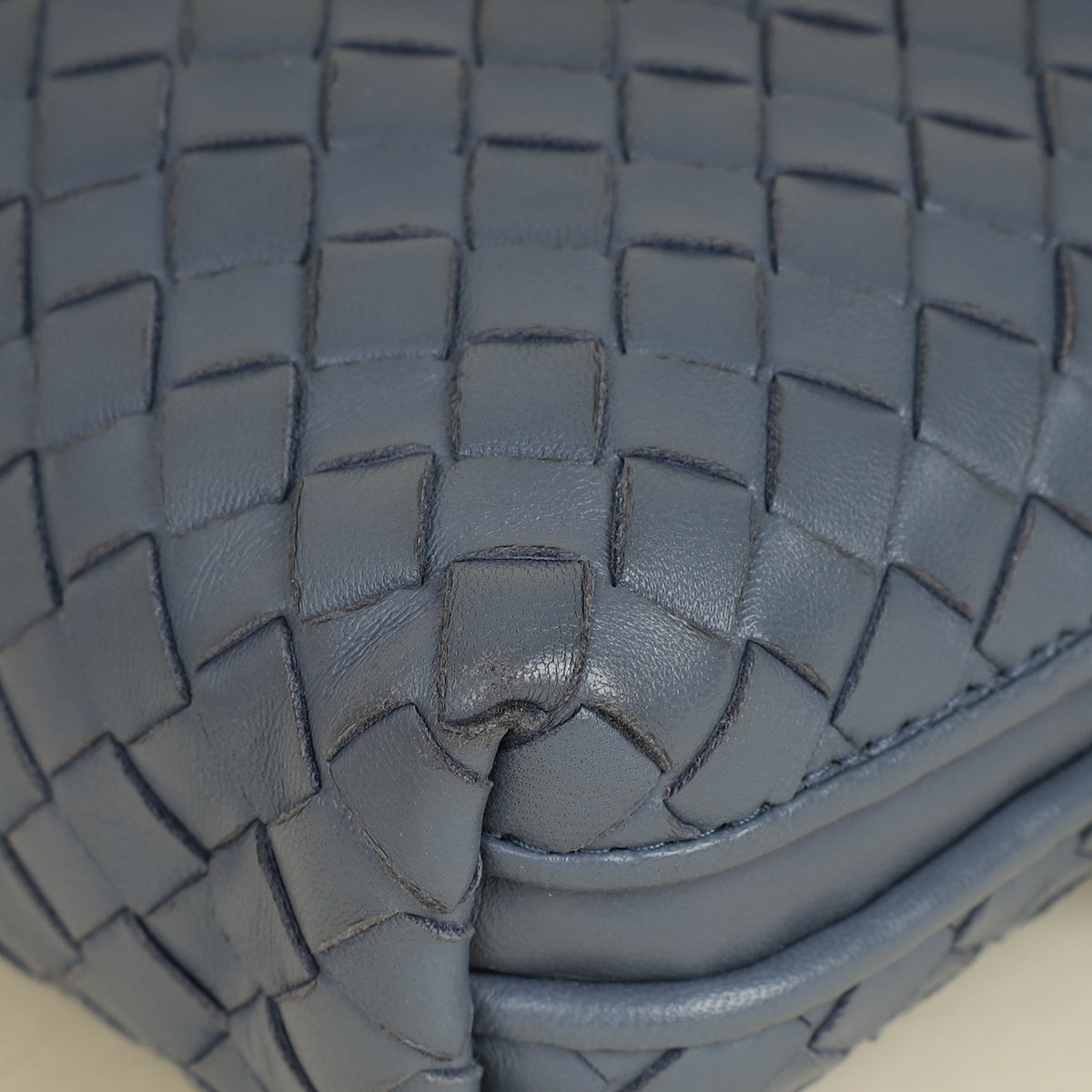 Bottega Veneta Bluish Grey Intrecciato Nappa Nodini Crossbody Bag