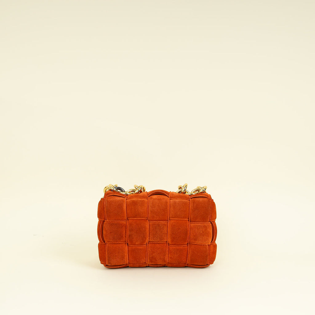 Bottega Veneta Orange Padded Chain Cassette Bag