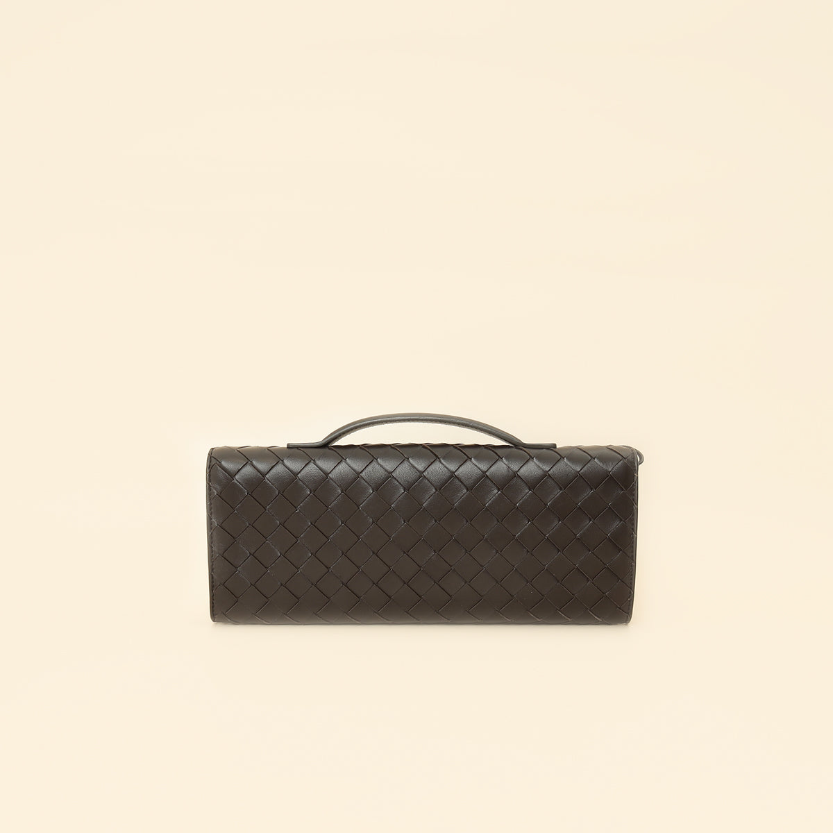 Bottega Veneta Fondant Brown Intrecciato Andiamo Clutch